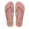 Sandalias de Mujer Havaianas Slim Animals Rosa - Dorado
