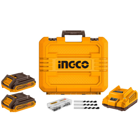 Taladro Atornillador Inalambrico Brushless 20V 66Nm Ingco CIDLI20668 con Accesorios y Valija Taladro Atornillador Inalambrico Brushless 20V 66Nm Ingco CIDLI20668 con Accesorios y Valija