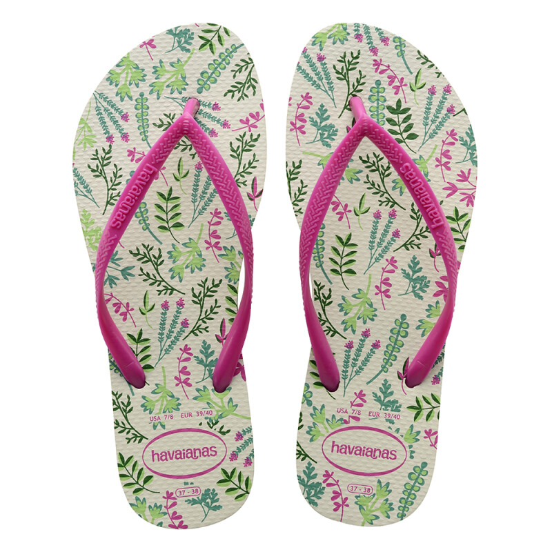 Sandalias de Mujer Havaianas Slim Romance Blanco - Rosa