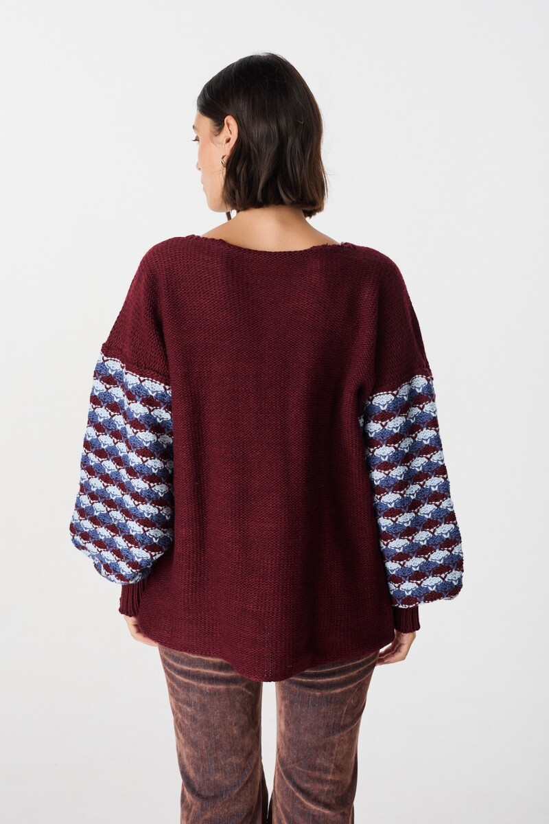 Sweater Wave Bordeaux