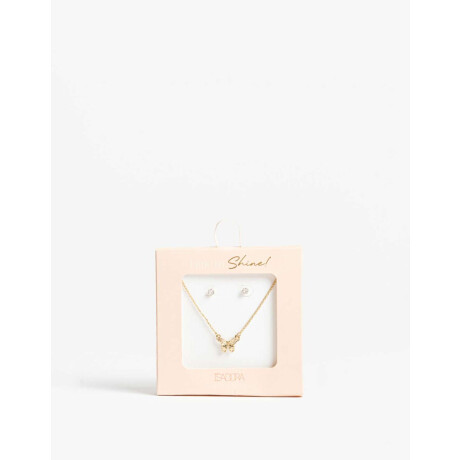 Set De Cadena Y Aros Dorado