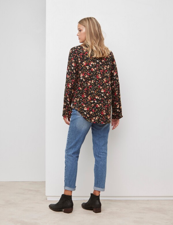 Blusa Floral NEGRO/MULTI