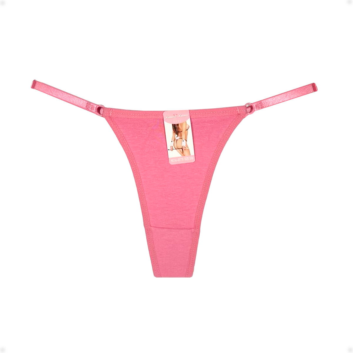 Tanga Colaless Ajustable De Encaje Trasero - Fucsia 