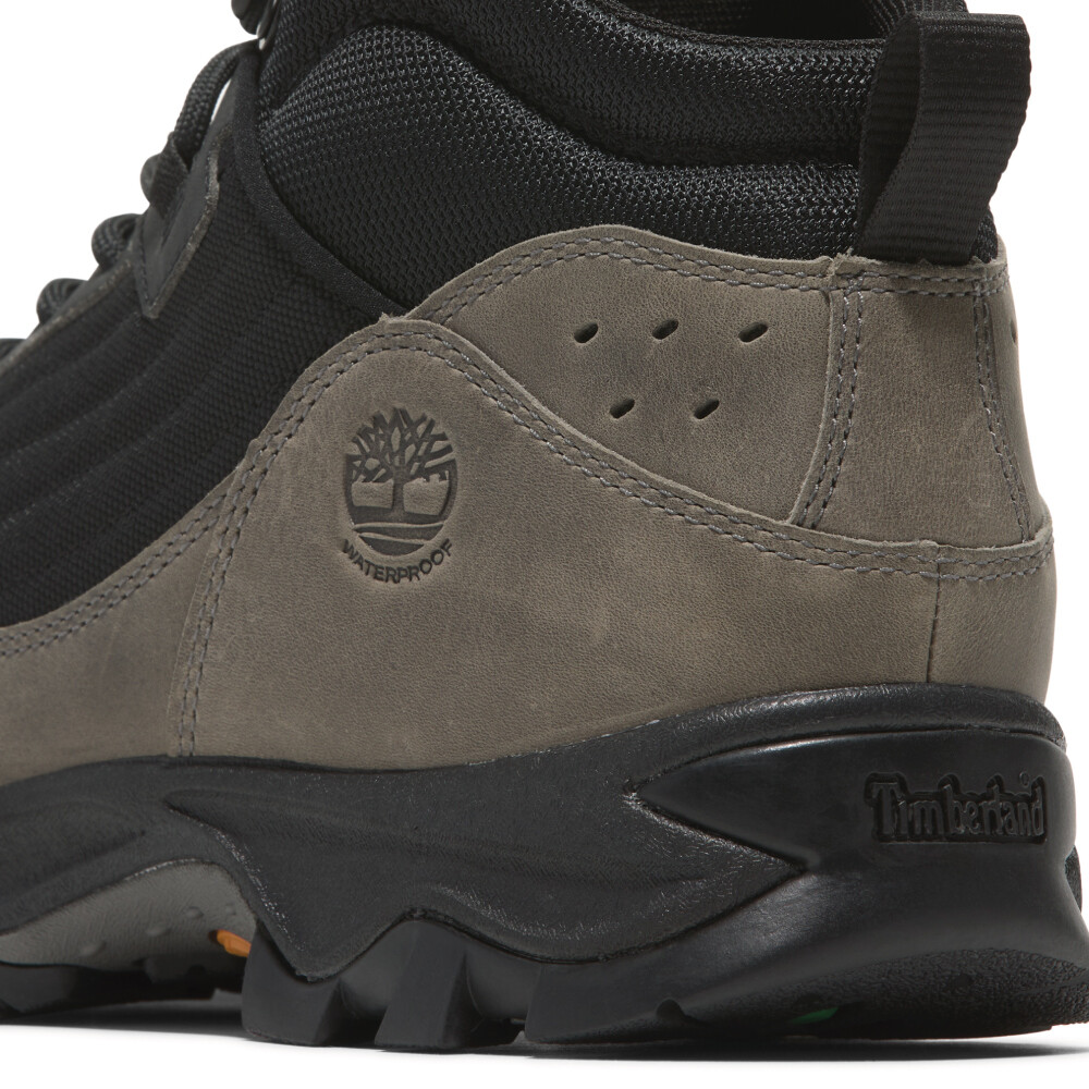 Botas Mid Lace Up Waterproof Hiking Hombre Black Mesh W Md Grey