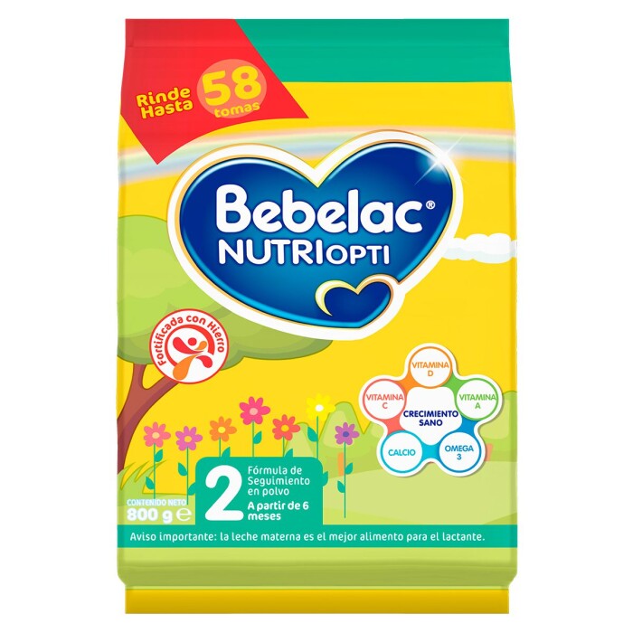 BEBELAC NUTRIOPTI 2 POLVO CJ X 800 GR. única