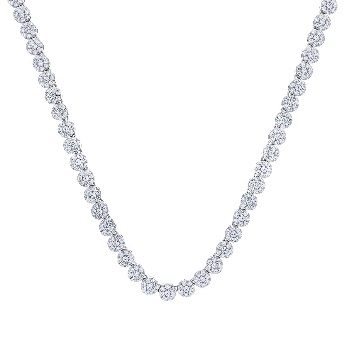 Gargantilla de plata 925 rodinada con circonias. 