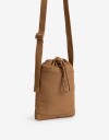 Complemento Marroquinería Nylon Porta Celular Con Asa Regulable - Marron Beige