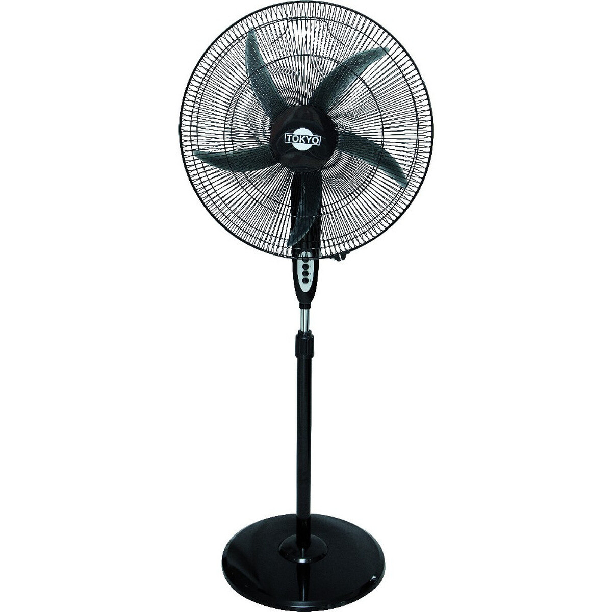 VENTILADOR TOKYO DE PIE FS50 NEGRO BRAVISIMO 3 VEL.20 BASE REDONDA - Unica 