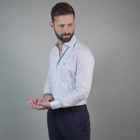 CAMISA LUXURY CELESTE ESPIGADO