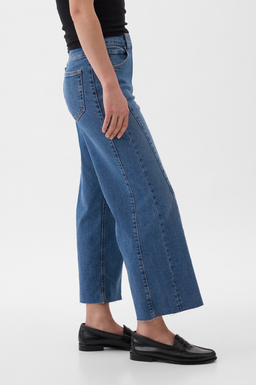 Jean Stride Tiro Alto Mujer Medium Indigo 15