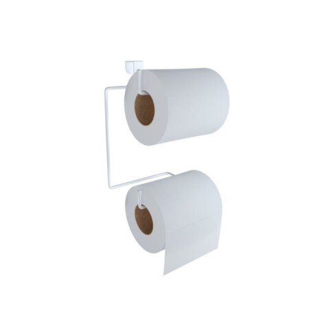 Soporte doble para papel higiénico BLANCO