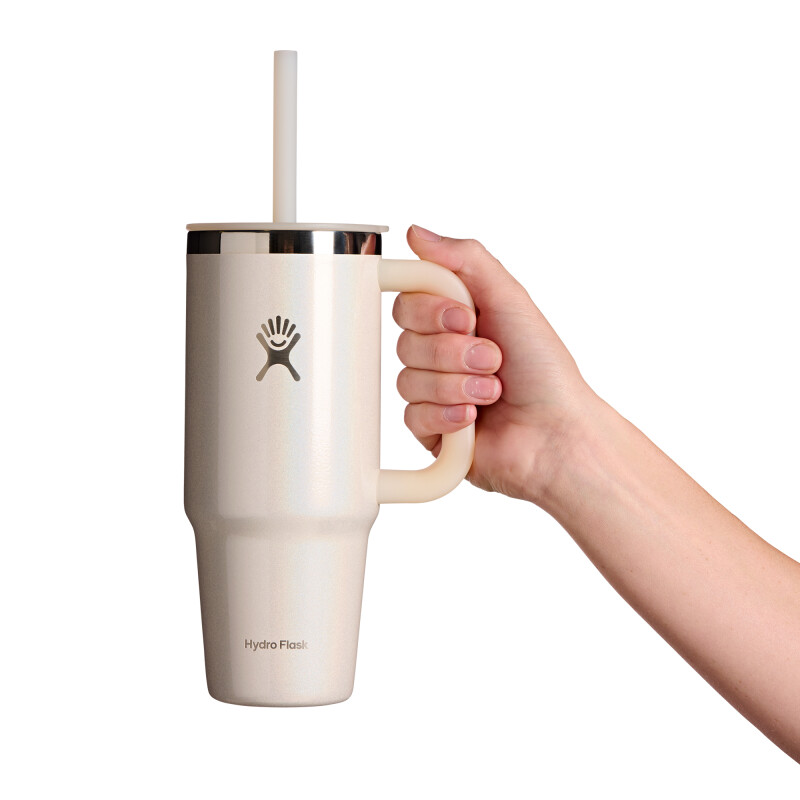 24 oz Travel Tumbler Glimmer Cream