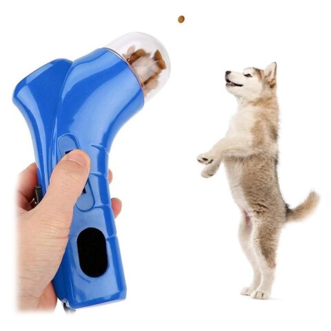 Pistola Lanzador Premios Mascota Perro Gato Interactivo Color Variante Azul