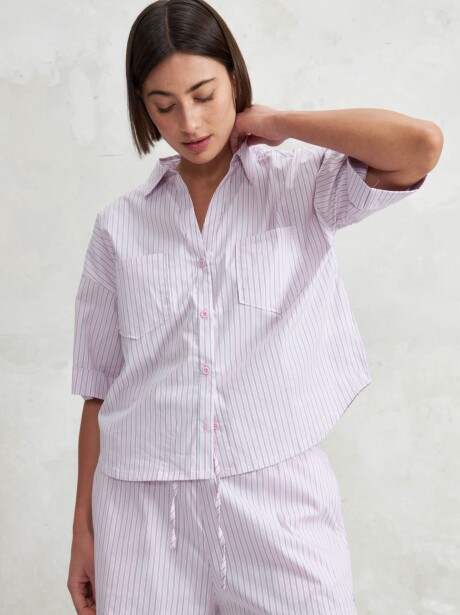 CAMISA STRIPE ROSA