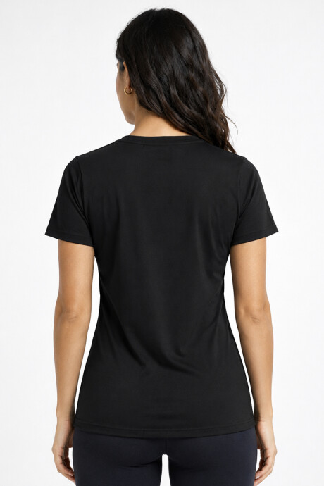 Remera lisa impulse Fitness Negra
