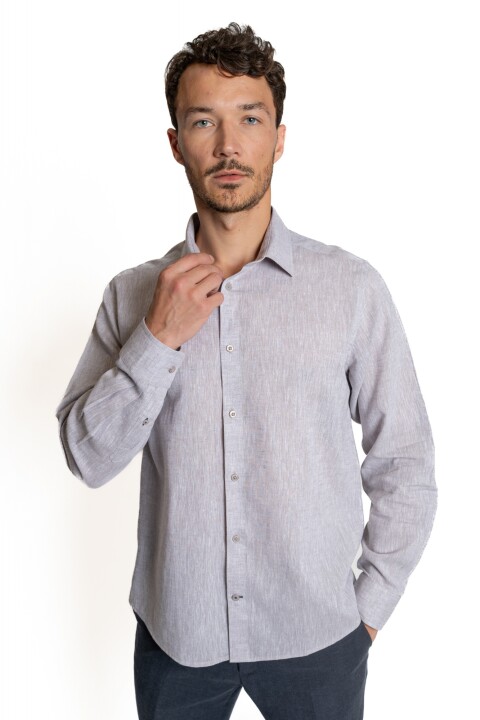 Camisa Lino-Cotton Guarnieri GRIS