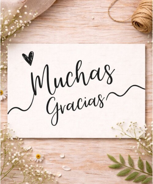 Tarjeta gracias 10x15cm Diseño 3