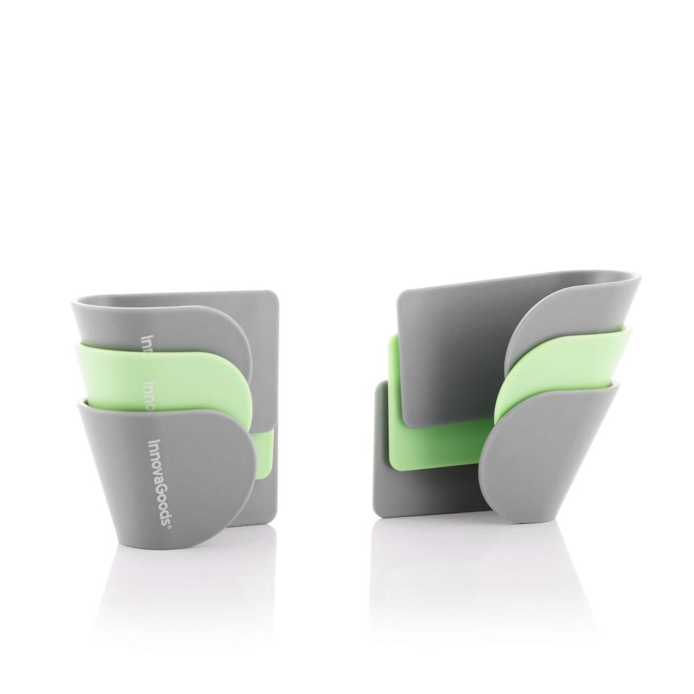 SET 3 SOPORTES ADHESIVOS ABS GRIS V0103331