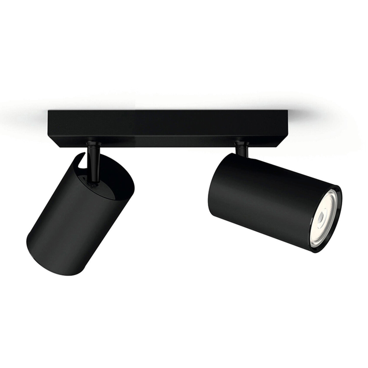 Luminaria Leticia Doble de Adosar Orientable Negra — Serlux