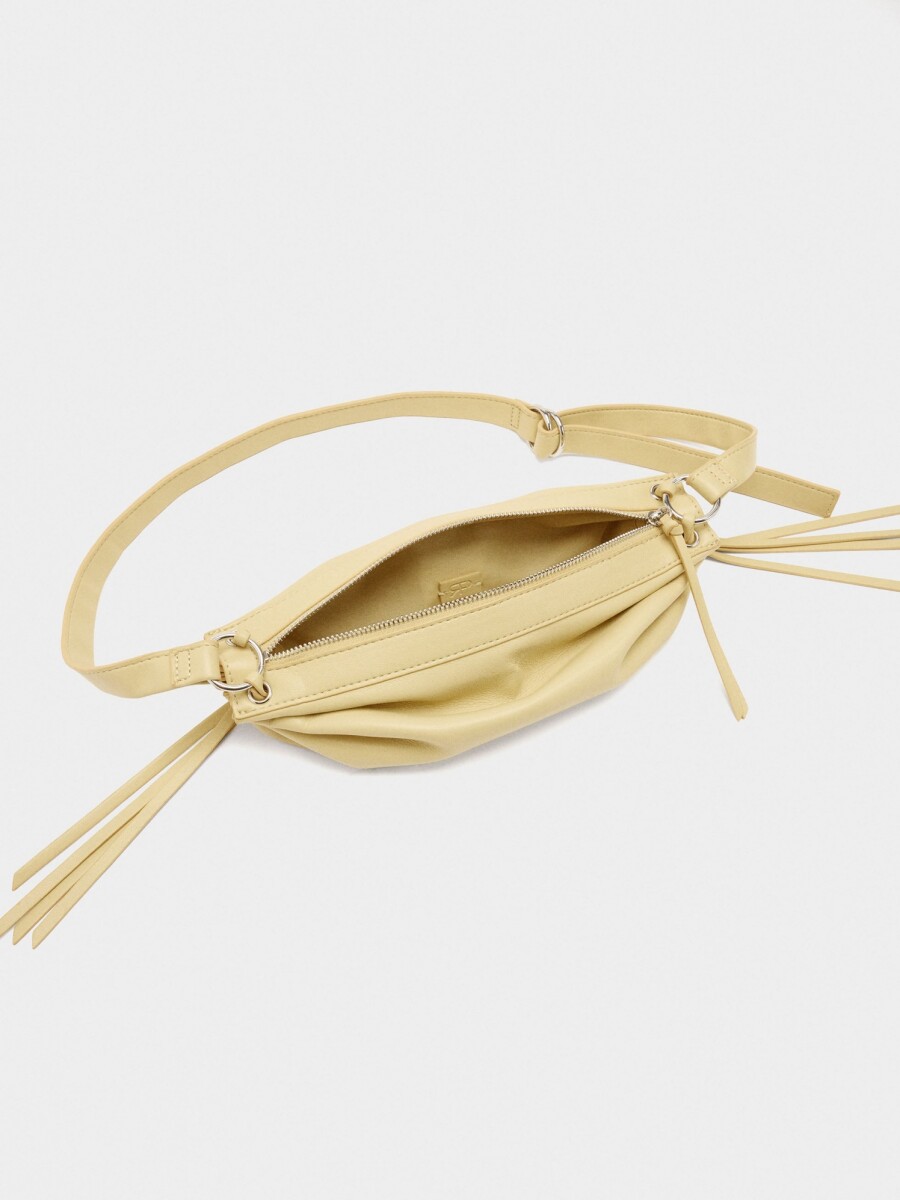 Bolso Bandolera Con Fruncidos amarillo