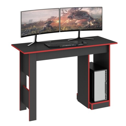 Escritorio Gamer MC08-GF/VM Grafito/Rojo – Mesa para PC Torre y Setup Gamer Escritorio Gamer MC08-GF/VM Grafito/Rojo – Mesa para PC Torre y Setup Gamer