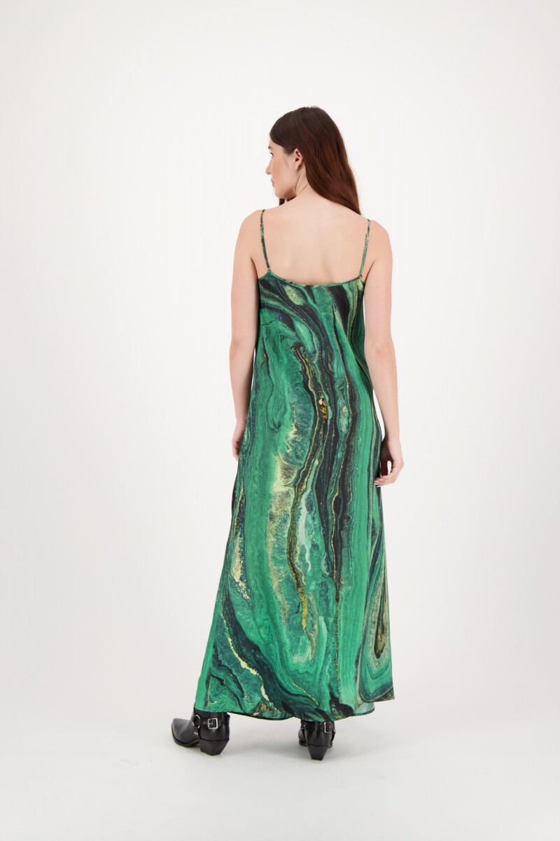 VESTIDO LARGO Verde