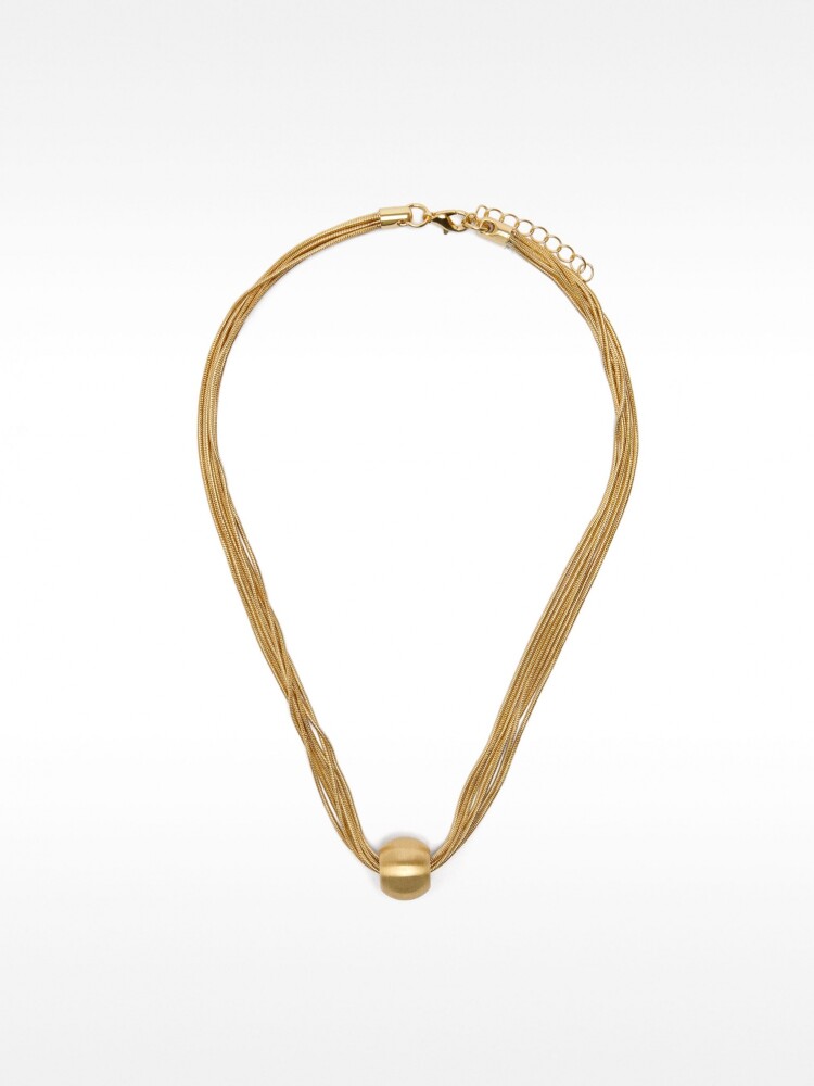 Collar Corto Plateado dorado