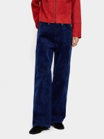Pantalón Vaquero Efecto Terciopelo azul