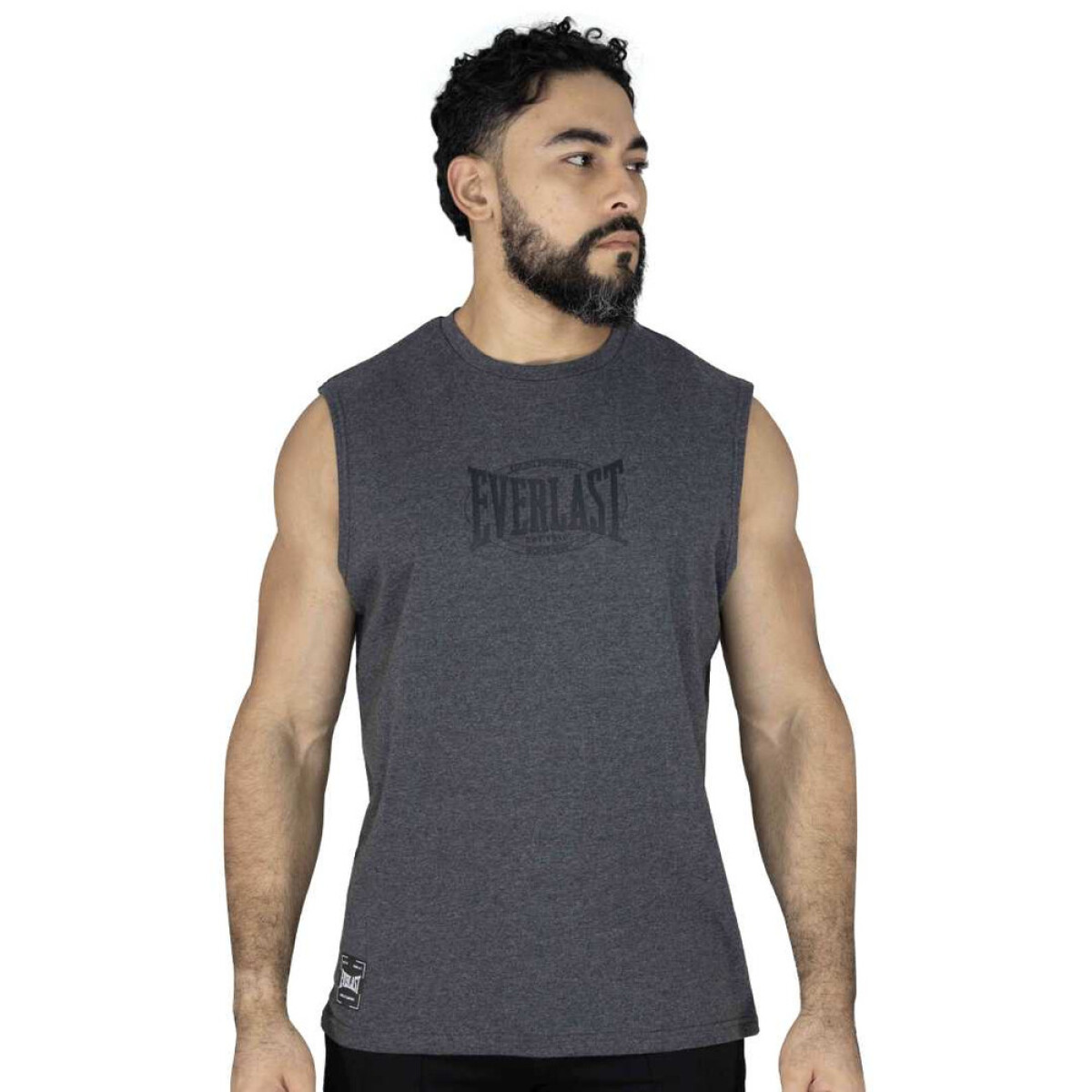 TANK MEN COTT/POLY EVERLAST ESSENTIALS GN M6 XL - CHARCOAL 