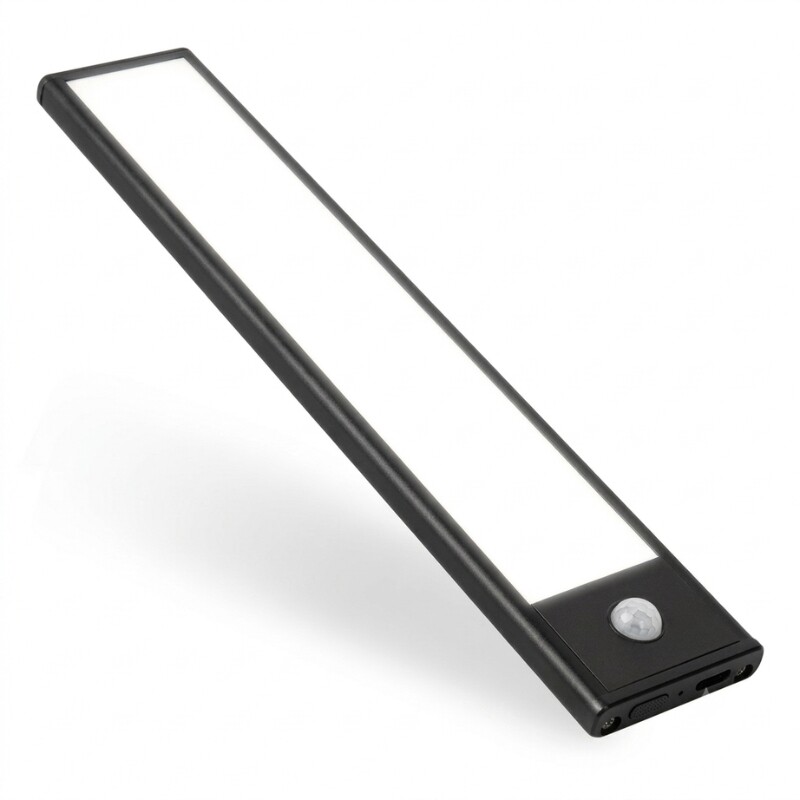 ARTEFACTO RECARGABLE MORAIS CON SENSOR DE MOVIMIENTO 20CM Lámpara Recargable Con Sensor De Movimiento Morais 20CM CCT Negro