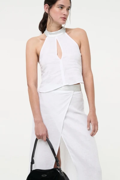 TOP HALTER Blanco