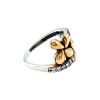 Anillo Flor-Plata y Oro-Piedra Zirconia-AN5209 conpiedra