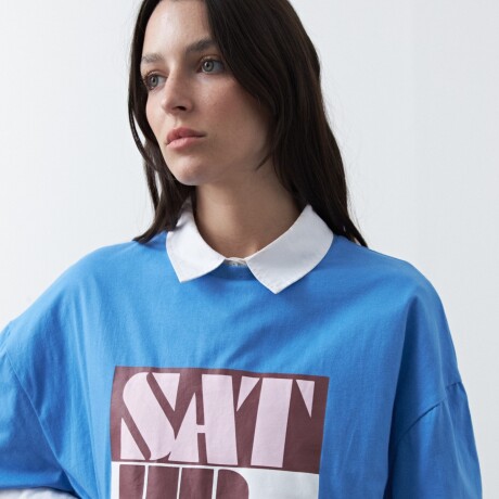 REMERA ERICA PRINTED Azul Regata