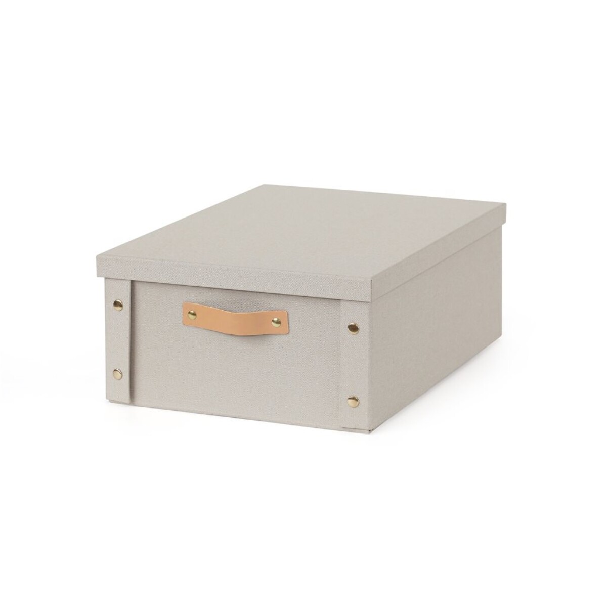 CAJA ORGANIZADOR C/ASA 33X40X17CM EXT TELA CREMA 