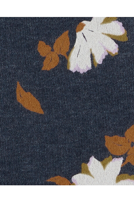 Campera de algodón con felpa con capucha, logo y diseño flores Sin color
