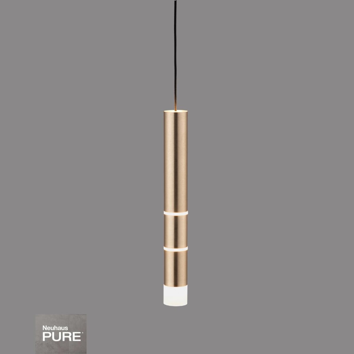 Colgante led rotativo tubular dorado 7 posiciones de luz 3000K 10W 