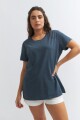 Remera básica melange GRIS