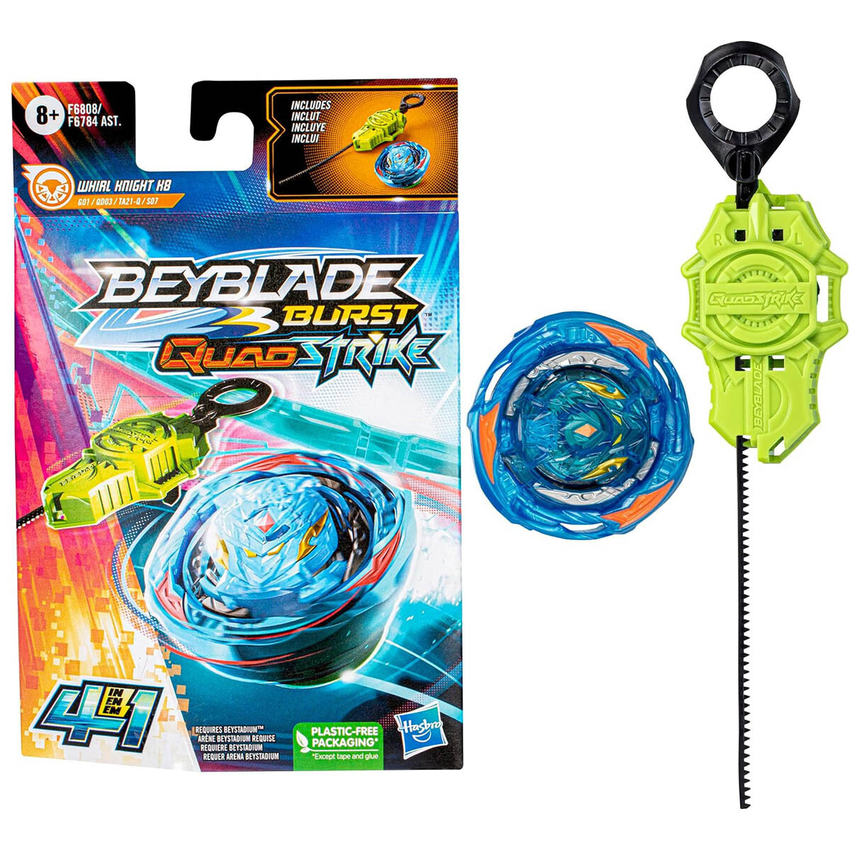 Beyblade Hypersphere Trompo + Lanzador Venom Hasbro - Azul 