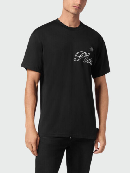 PHILIPP PLEIN - camiseta negra cuello redondo manga corta 0