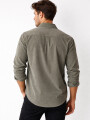 Camisa Sutra Verde Seco