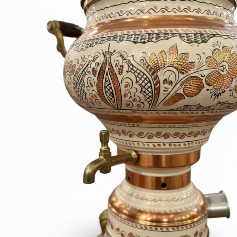 Samovar labrado negro Blanco