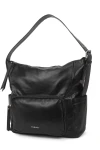 Bolso con bolsillo frontal y lateral Negro
