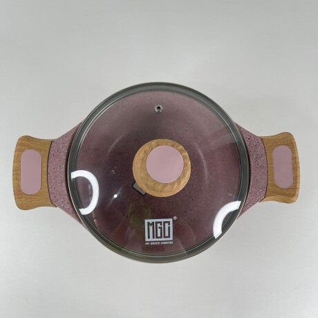 Olla Aluminio Fundido Presión Revestimiento Granito Tapa Vidrio 20cm Olla Aluminio Fundido Presión Revestimiento Granito Tapa Vidrio 20cm