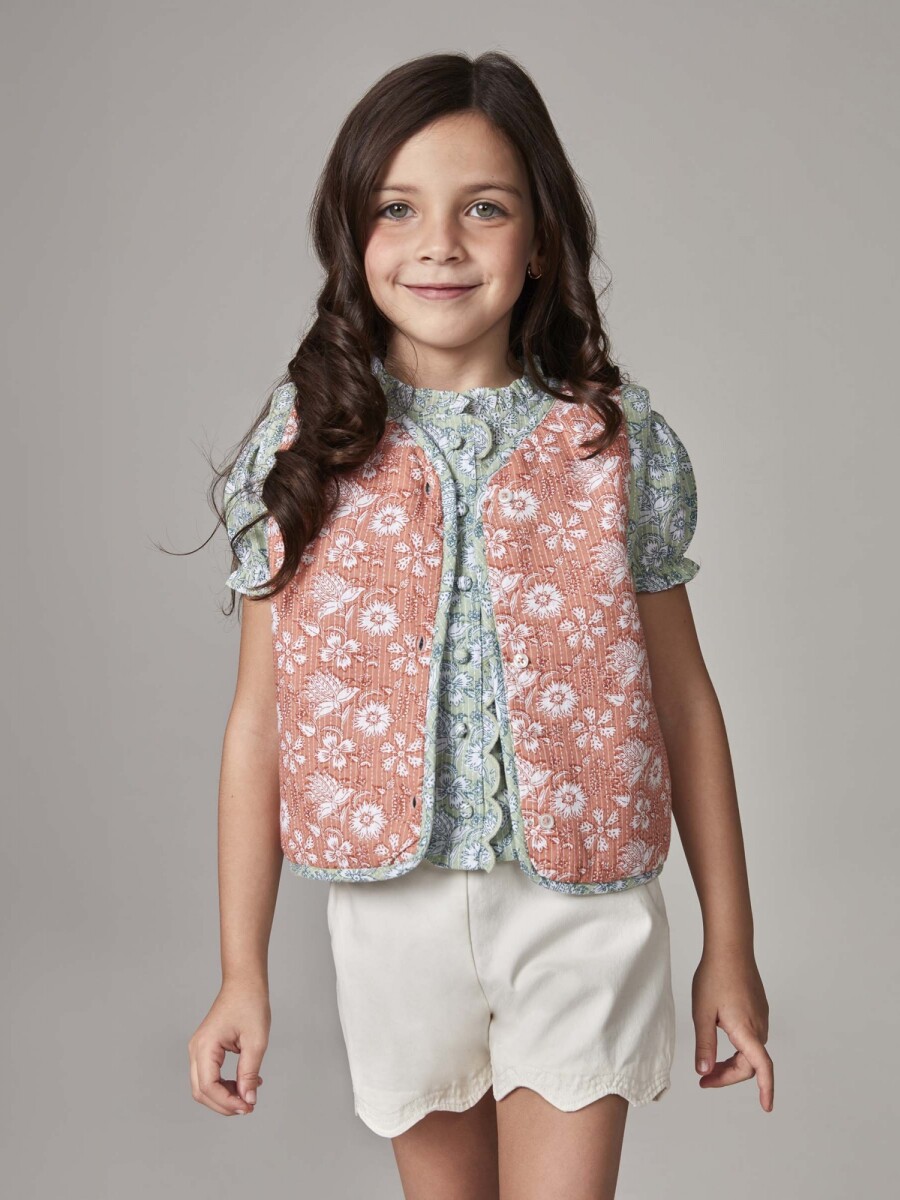 Chaleco Reversible Acolchado Rosa