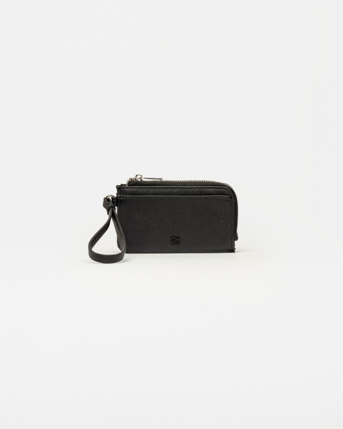 Tarjetero Rio en efecto cuero Negro