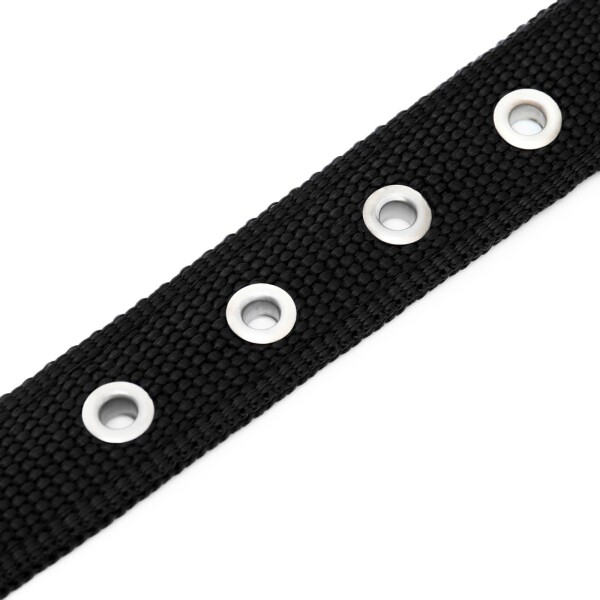 Collar Ajustable Reforzado Hebilla Nylon Perro Gato Mediano Variante Color Negro