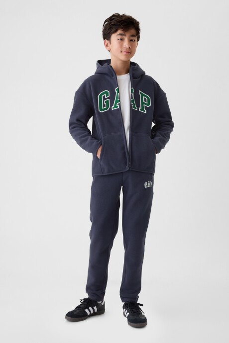 Canguro Polar Con Cierre Logo Gap Niño Navy Uniform