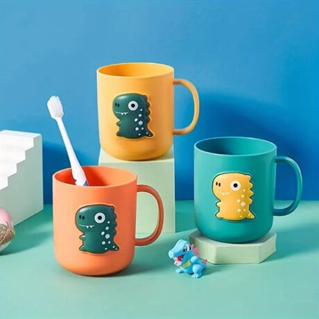 Vaso taza escolar dinosaurio Azul