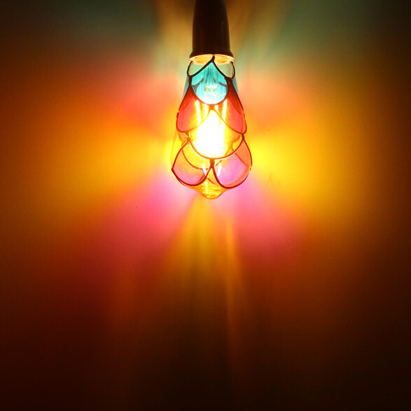 Lámpara ST64 6W E27 tipo vitral multicolor IX4394