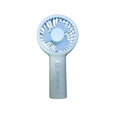 Ventilador mini con soporte celeste